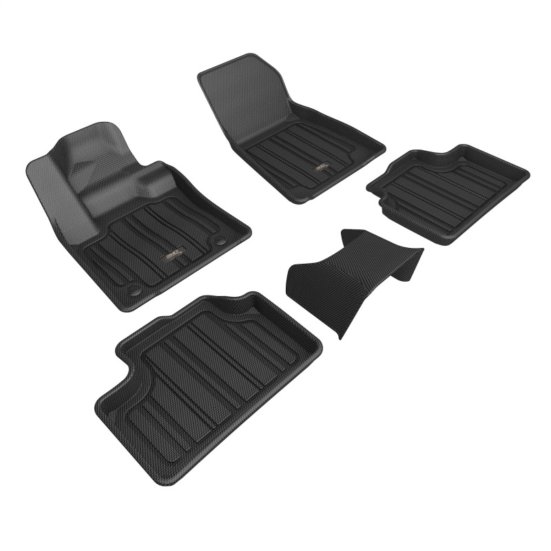 Volvo C40 Recharge Floor Mat Set - Front + Rear - 3D MAXpider - Elitect - Black - `23-`27
